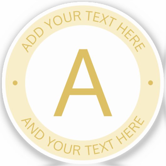 Moderne Logo Stijlmonogram | Goud transparant Sticker (Voorkant)