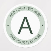 Moderne Logo Stijlmonogram | Groen en wit Labels (Design 2)