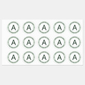 Moderne Logo Stijlmonogram | Groen en wit Labels (Vel)