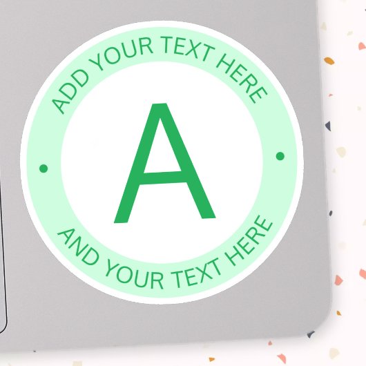 Moderne Logo Stijlmonogram | Groen Sticker