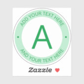 Moderne Logo Stijlmonogram | Groen Sticker (Vel)