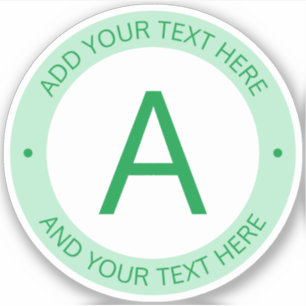 Moderne Logo Stijlmonogram   Groen Sticker
