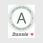 Moderne Logo Stijlmonogram | Groen transparant Sticker (Vel)