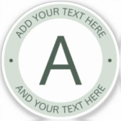 Moderne Logo Stijlmonogram | Groen transparant Sticker (Voorkant)
