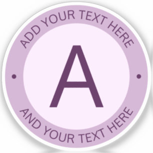 Moderne Logo Stijlmonogram   Paars doorzichtig Sticker