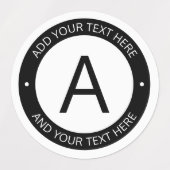 Moderne Logo Stijlmonogram | Zwart-wit Labels (Design 2)