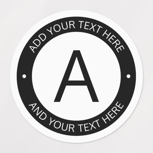 Moderne Logo Stijlmonogram | Zwart-wit Labels (Design 1)