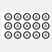 Moderne Logo Stijlmonogram | Zwart-wit Labels (Vel)