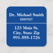 Moderne Logo tandheelkundige tandheelkundige en ta Vierkante Visitekaartje (Achterkant)