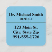 Moderne Logo tandheelkundige tandheelkundige en ta Vierkante Visitekaartje (Achterkant)