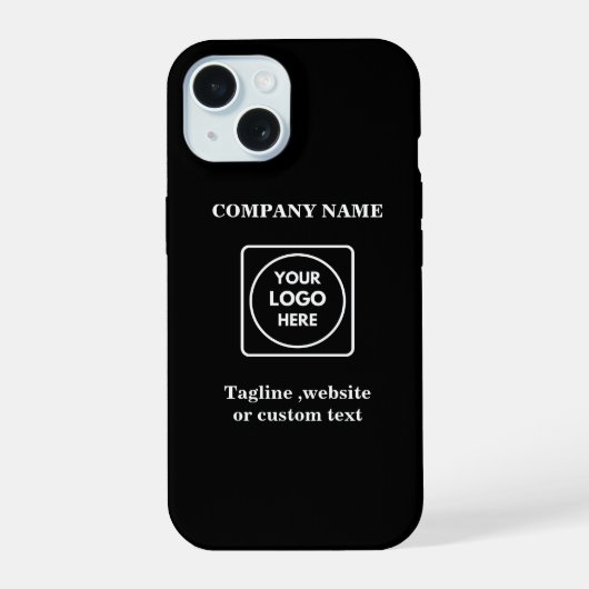 Moderne logo tekst promo bewerkbare kleur iPhone h 15 Case (Achterkant)