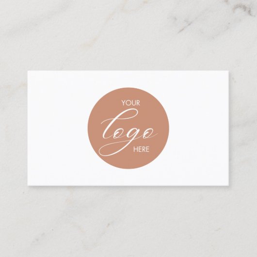 Moderne logo Terracotta Elegant Visitekaartje (Voorkant)
