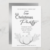 Moderne logo typografie zakelijk kerstfeest kaart (Voorkant / Achterkant)