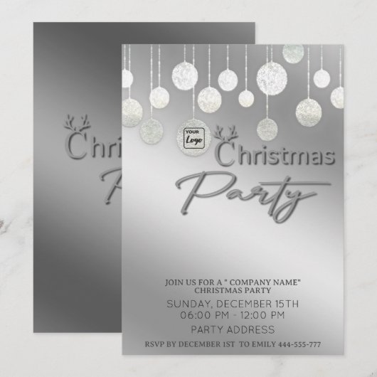 Moderne logo typografie zakelijk kerstfeest kaart (Voorkant / Achterkant)