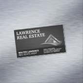 Moderne Logo van metallisch onroerend goed Magnetisch Visitekaartje (Voorbeeld)