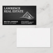 Moderne Logo van metallisch onroerend goed Visitekaartje (Voorkant / Achterkant)