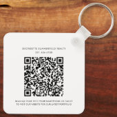 Moderne Logo van onroerend goed en QR Code Busines Sleutelhanger (Achterkant)