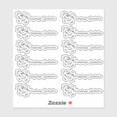 Moderne Logo Verpakking Wimperbusiness Naam Sticker (Vel)