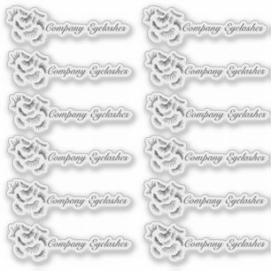 Moderne Logo Verpakking Wimperbusiness Naam Sticker