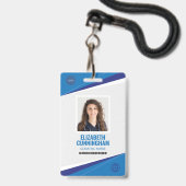 Moderne Logo Verpleegkundige Naam Barcode Badge (Voorkant met koord)