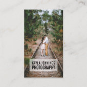 Moderne Logo | Verticaal fotograaf Visitekaartje (Voorkant)