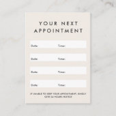 Moderne logo verticale afsprakenkaart op maat afsprakenkaartje (Voorkant)