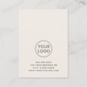 Moderne logo verticale afsprakenkaart op maat afsprakenkaartje (Achterkant)