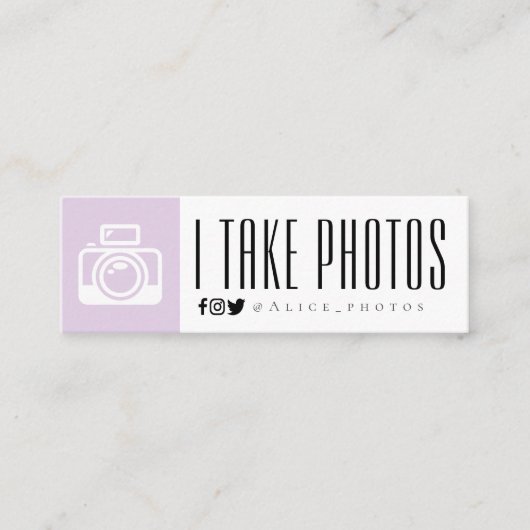 Moderne logo visitekaartje fotografie (Voorkant)