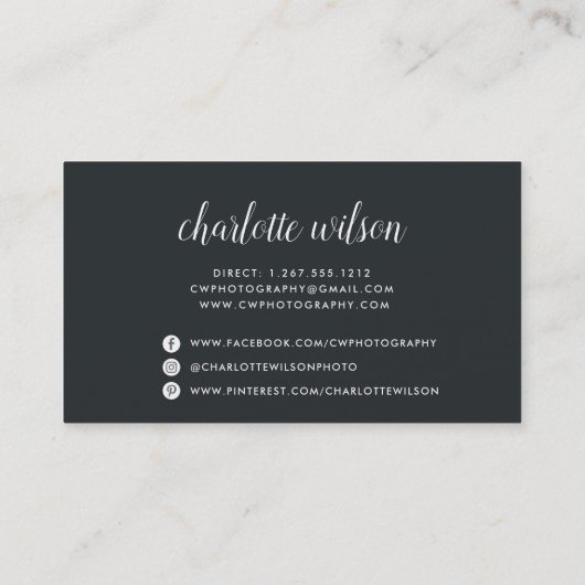 Moderne Logo Visitekaartje | Inkt (Achterkant)