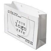 Moderne Logo voor aangepaste bedrijven Groot Cadeauzakje (Achterkant Gekanteld)