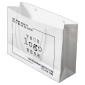 Moderne Logo voor aangepaste bedrijven Groot Cadeauzakje (Voorkant Gekanteld)