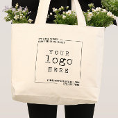 Moderne Logo voor aangepaste bedrijven Grote Tote Bag