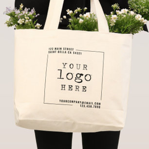 Moderne Logo voor aangepaste bedrijven Grote Tote Bag