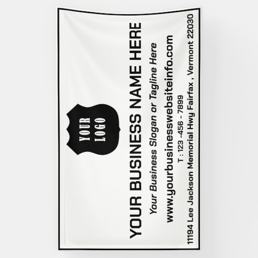 Moderne Logo voor aangepaste bedrijven Spandoek (Verticaal)