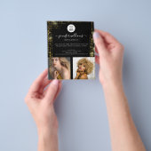 Moderne Logo voor aangepaste foto's - zwart goud Flyer (Hand)