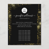 Moderne Logo voor aangepaste foto's - zwart goud Flyer (Achterkant)