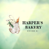 Moderne Logo voor bakkerij Raamsticker (Vel 3)