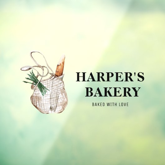 Moderne Logo voor bakkerij Raamsticker (Vel 3)