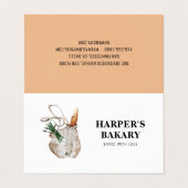 Moderne Logo voor bakkerij Visitekaartje (Buitenkant ongevouwen)