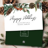 Moderne Logo voor bedrijfsbedrijf op maat Feestdagenkaart