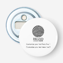 Moderne Logo voor bedrijven op maat Button Flesopener