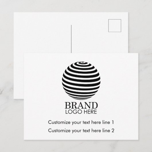 Moderne Logo voor bedrijven op maat Feestdagenkaart (Voorkant / Achterkant)