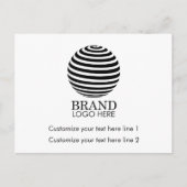 Moderne Logo voor bedrijven op maat Feestdagenkaart (Voorkant)