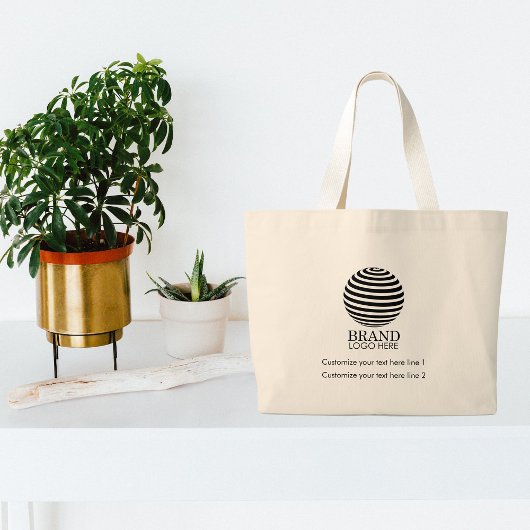 Moderne Logo voor bedrijven op maat Grote Tote Bag