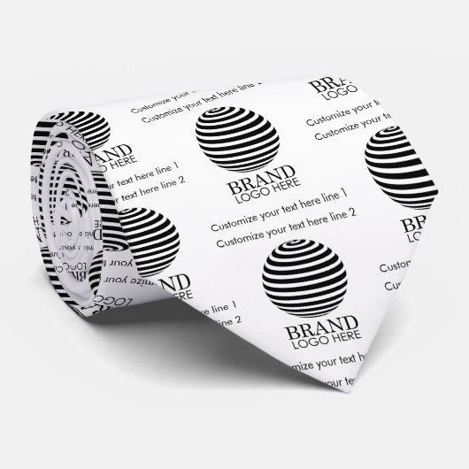 Moderne Logo voor bedrijven op maat Stropdas (Opgerold)