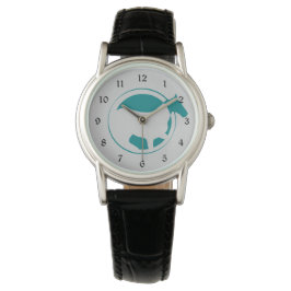 Moderne Logo voor Blauwgroen paarden Horloge