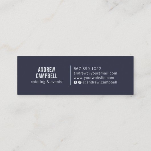 Moderne logo voor bokcatering mini visitekaartje (Achterkant)