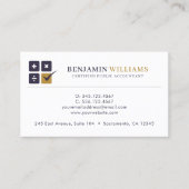 Moderne Logo voor de belastingaangifte van account Visitekaartje (Voorkant)