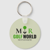 Moderne Logo voor een Golfer Sleutelhanger (Achterkant)