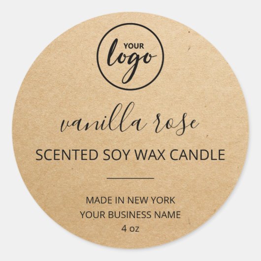 Moderne Logo voor flessenkraft Ronde Sticker (Voorkant)